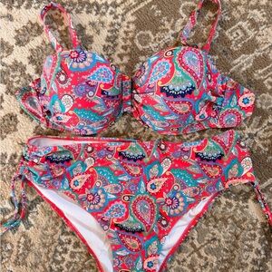 Boutique Colorful Paisley Bikini Set